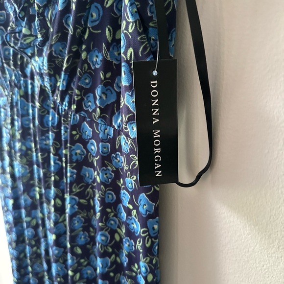 Donna Morgan Women's Floral Printed Ruffle V-Neck Midi Dress NWT SIZE 6 - Picture 5 of 6